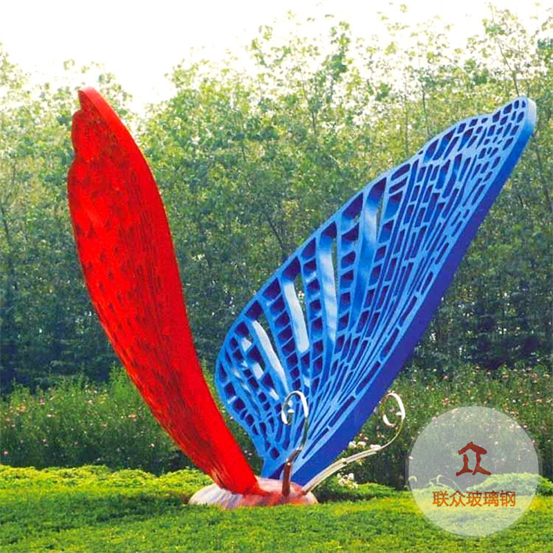 不锈钢雕塑定制大型凤凰动物抽象海豚水景观月亮园林浪花镜面摆件