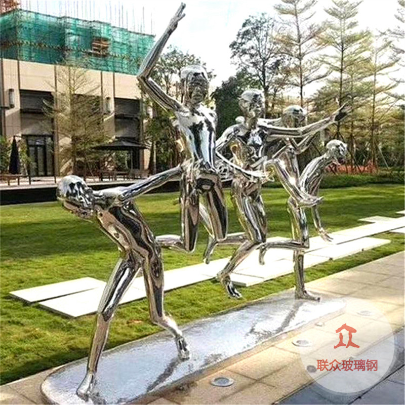 大型玻璃钢雕塑定制户外景观几何鹿不锈钢雕塑熊广场商业美陈摆件