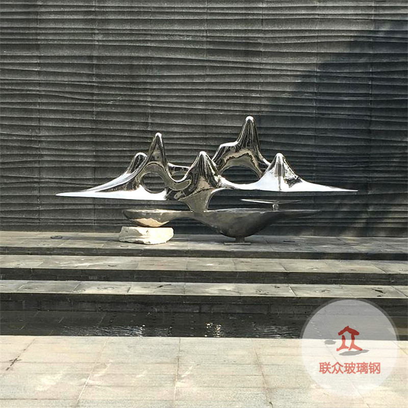 不锈钢景观雕塑厂家定制抽象金属造型户外校园园林创意小品摆件