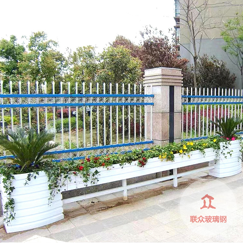 玻璃钢现代椭圆大花盆户外花器组合白色田园简约轻奢景观摆件装饰