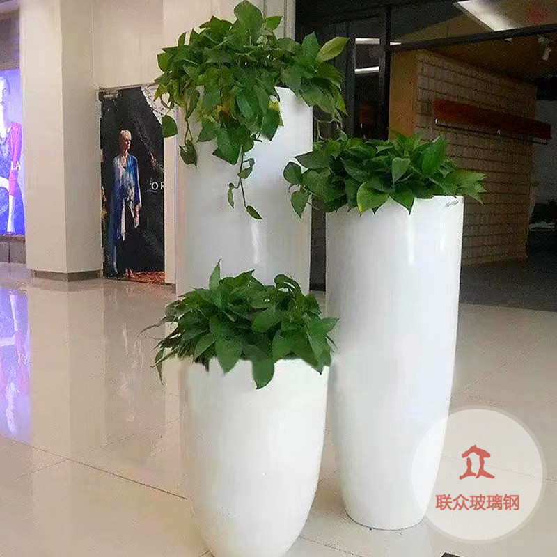 铁艺玻璃钢花盆长方形大花箱室外露台花池花槽阳台庭院种植仿水泥