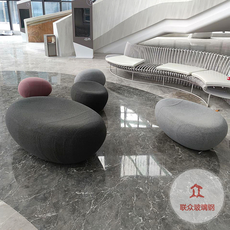 实木切片镂空座椅商场定制户外异形长条休闲椅玻璃钢防腐花盆坐凳